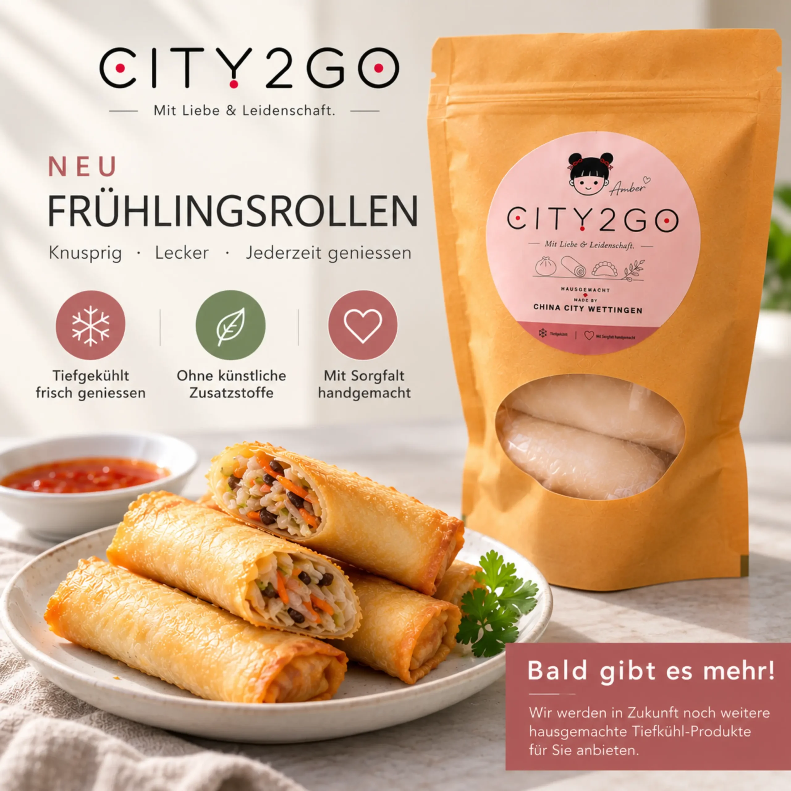 Hausgemachte CITY2GO Frühlingsrollen von China City Wettingen